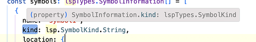 Hover example of signature information